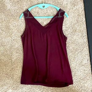 INC sleeveless top with mesh detail